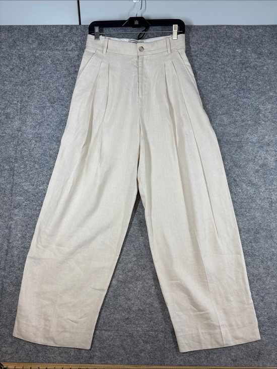 Banana Republic Pants - Banana Republic Linen Blend Wide Leg Pants Cream Size 2 Quiet Luxury Miinimalist